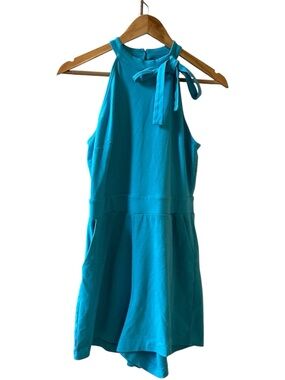 New York & Company Sleeveless Tie-Neck Romper